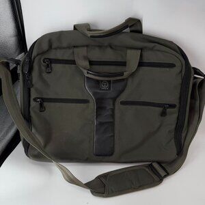 Tumi Tech Travel Olibe Green Laptop Multi Pocket Messenger Bag